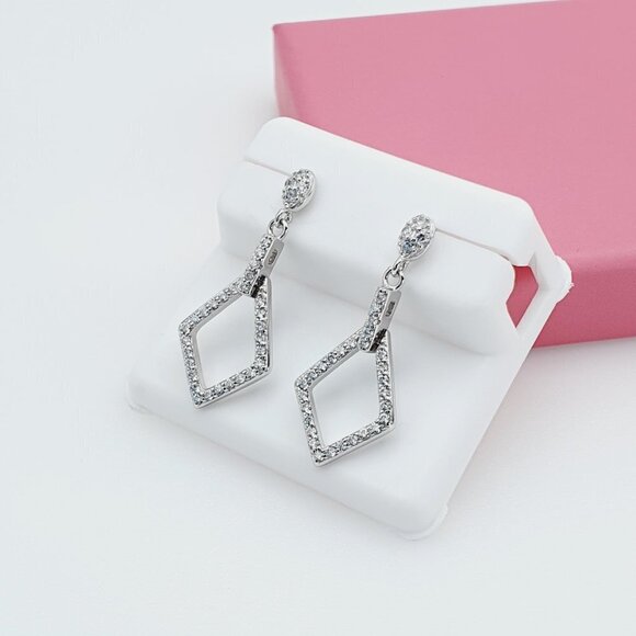 - "925 Sterling Silver Cubic Zirconia Earrings, U19254683 - Picture 10 of 10